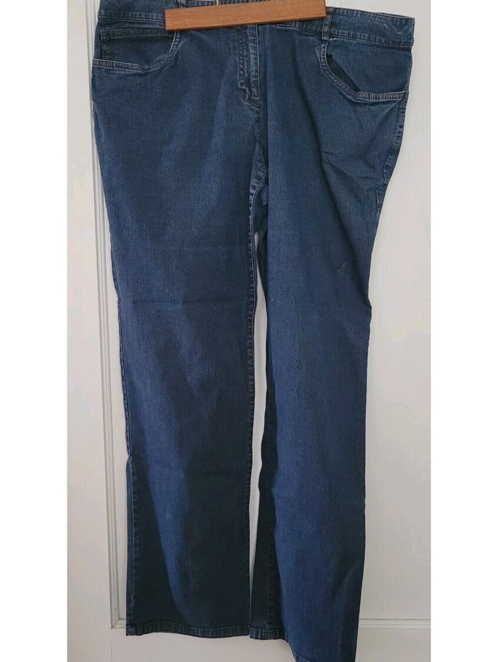 Eileen Fisher Wide Leg Jeans XL Blue Denim Cotton Preppy Casual norm core